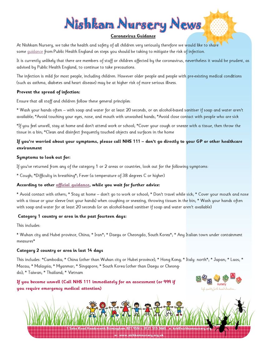 Nishkam Nursery Newsletter - February 2020